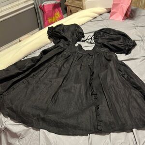 Black Puff Sleeve Dress